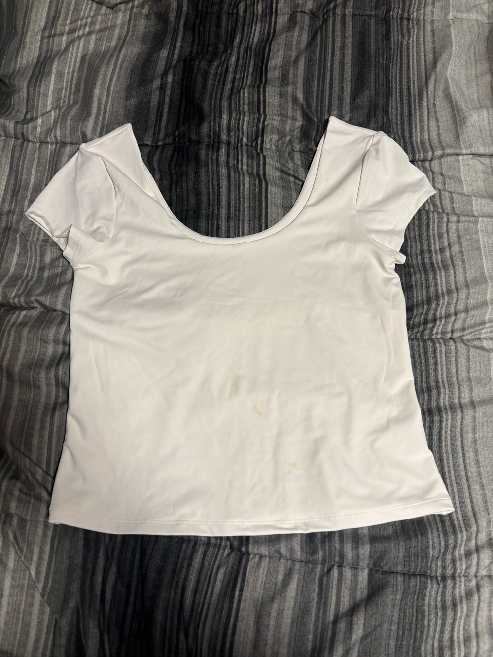 Old Navy White Scoop Neck Crop Top